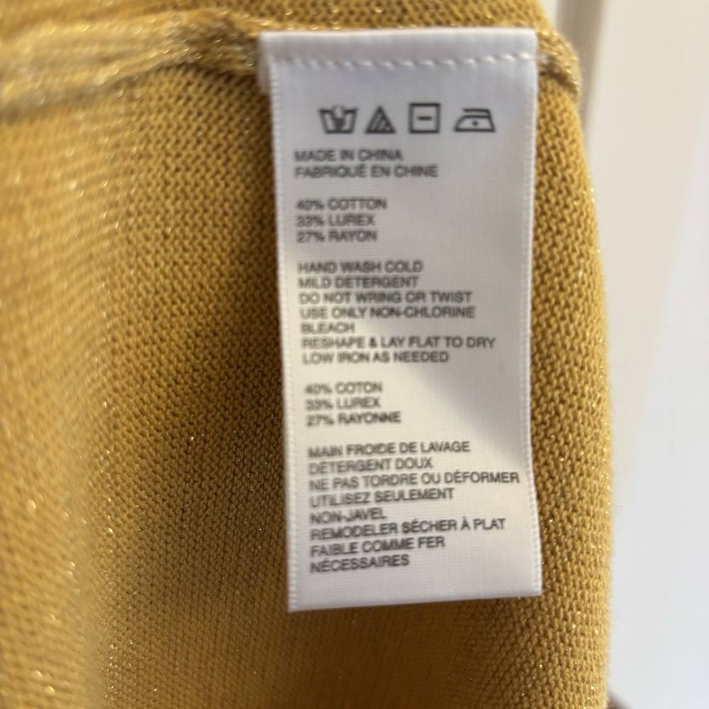 Free People Gold French Girl Sweater Mini Dress With Belt Mockneck Small $108 - Picture 6 of 9